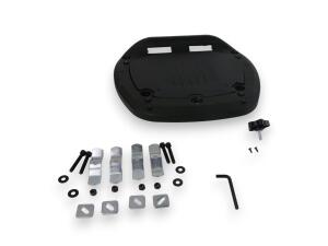 Topcase 35 Liter Aludesign schwarz Komplettset