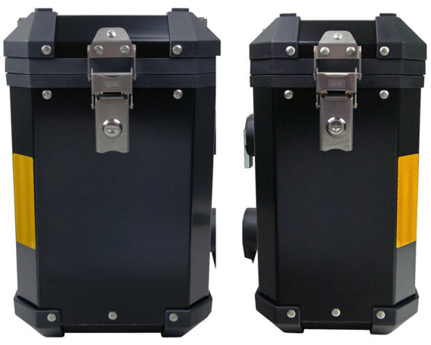 Touring case side set aluminum 38 liters and 31 liters black