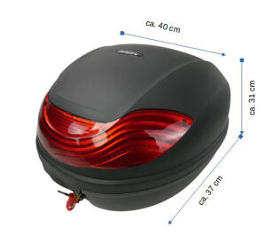 Topcase schwarz Wave 36 Liter Komplettset