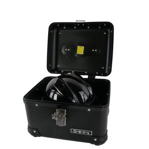 Topcase 35 Liter Aludesign schwarz Komplettset mit Halterung