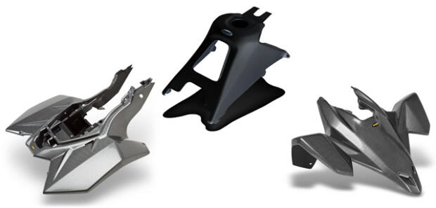 Plastik Kit Kotflügel uzuki LTR450 Carbon Fiber schwarz