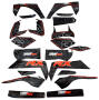 Dekor Kit Enduro 250ccm universell schwarz rot