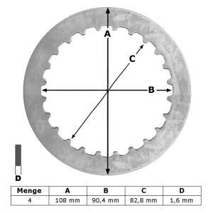 Stahllamellen SMC Barossa 250 - 300 ( 1 Stck.)