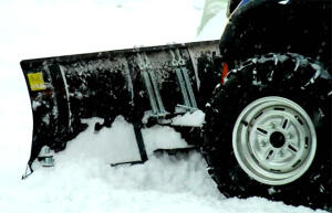 Schneeschild mit 2 Hebel Quad ATV UTV 140 cm Breite mit Hebel universell Schneepflug oder Seitenschieber