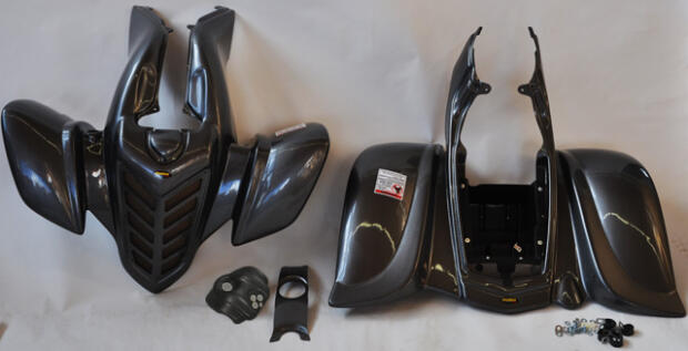Yamaha YFM 660 R Kunststoffteile Plastik Kotflügel carbon schwarz