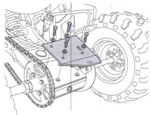 Anhängerkupplung Suzuki LTZ400, Kawasaki KFX 400, Arctic Cat DVX 400