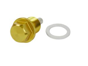 Oil drain plug for BMW/CanAm/Ducati/Honda/Simson/Triumph/Yamaha magnet gold M14x15