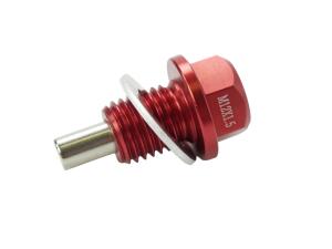 Ölablassschraube für Adly/Aprilia/CAN-AM/Honda/Polaris/Yamaha Magnet rot M12x1,5