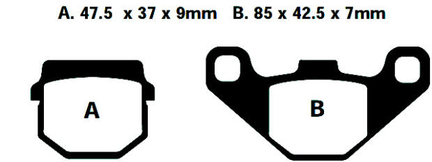 Brake pads for Cectec Kingcobra 500 (09-10) rear