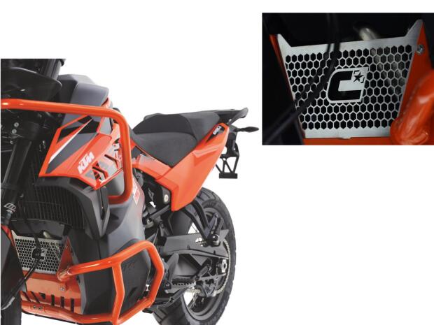 Auspuffkrümmer Schutz für KTM 790/Adventure /890/Adventure/R edelstahl gebürstet