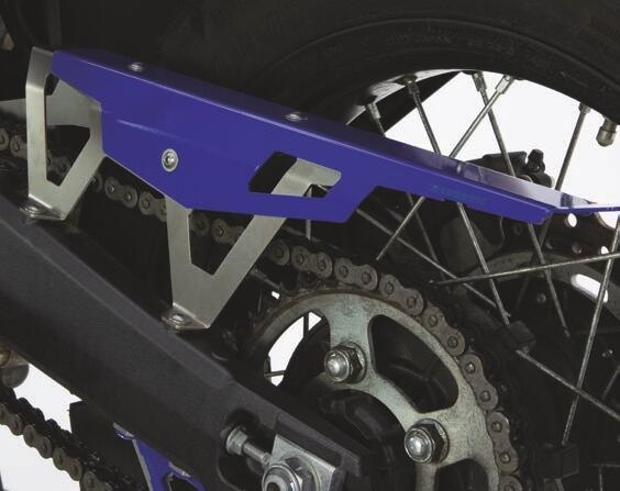 Kettenschutz Führung für Honda CRF 1000 Africa Twin DCT Bj. 2016-2019 Edelstahl gebürstet / blau #1