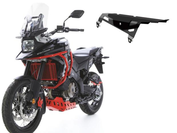 Chain guard for Suzuki DL 1050 V-Strom yr.20-22 brushed stainless steel/matt black