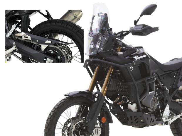 Kettenschutz für Yamaha XTZ 700 Ténéré World Raid Bj.22 Edelstahl gebürstet/schwarz #1