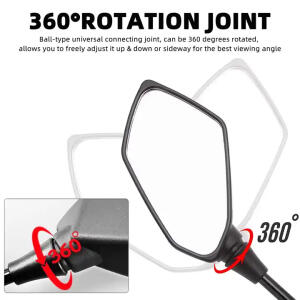 2x Spiegel Set Paar Spiegelset für Roller Motorrad Quad universal M10 Gewinde