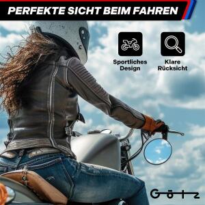 Motorrad Lenkerendenspiegel Paar Universal Rückspiegel mit E-Prüfzeichen