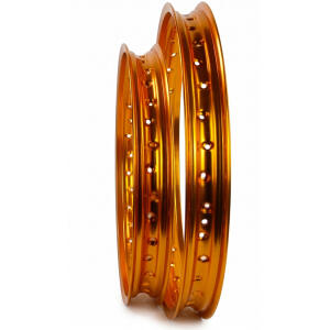 Rim Set Alu Racing Gold Front & Rear for Yamaha DT 80 125 Anodized
