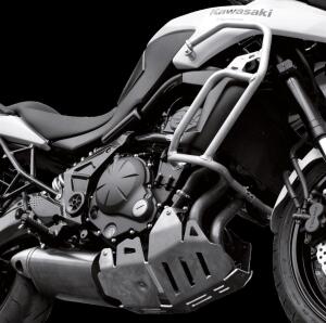 Sturzbügel Aluminium für Kawasaki KLE 650 Versys Bj.10-14 matt schwarz