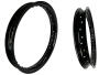 Felgen für Yamaha DT 80/125 LC, DT 125 R / RE / X schwarz vorne & hinten Aluminium Felgenringe