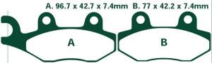 Brake pad KVF650-750, LT-R 450, YFZ450, Rhino, YFM700R,...