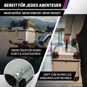 Topcase für Benzhou YY125T-25 im robusten 35 Liter Aluminium-Design