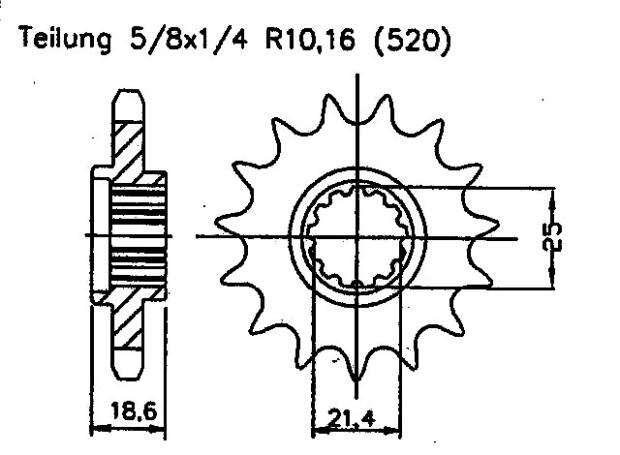 Ritzel Z.14 für Kymco KXR MXU Maxxer Mongoose 250/300