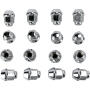 Lug nut M10x1,25 60degrees tapered OEM style 16pcs SET