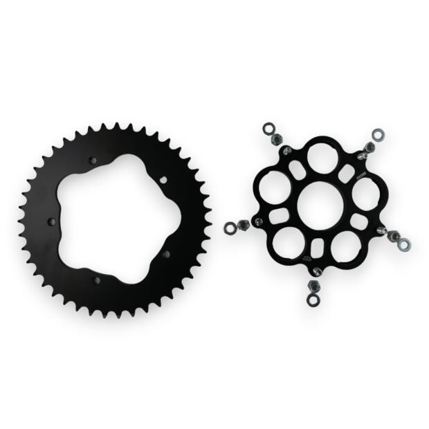 Kettenradset mit Kettenrad Z.34 Adapter für Ducati Biposto/Monoposto/Multistrada/Strada/Senna/Hypermotard/Hyperstrada/Monster/Multistrada/Portedefolio/Streetfighter