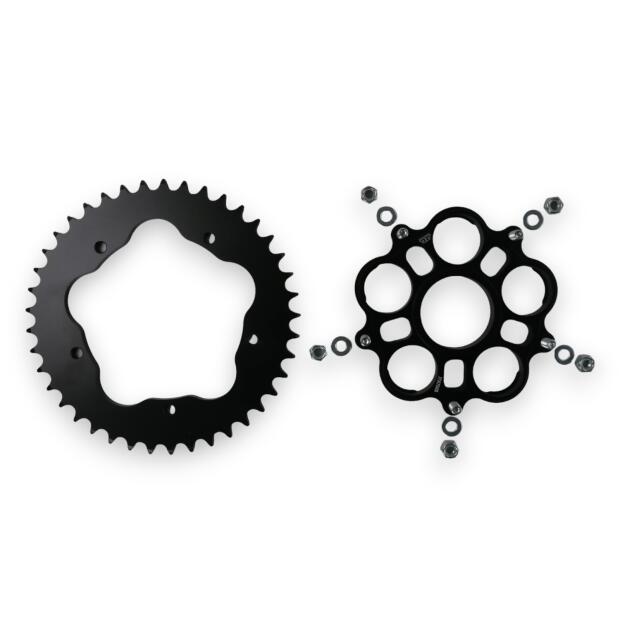 Kettenradset mit Kettenrad Z.41 Adapter für Ducati Biposto/Monoposto/Multistrada/Strada/Senna/Hypermotard/Hyperstrada/Monster/Multistrada/Portedefolio/Streetfighter