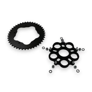 Sprocket set with sprocket T.42 adapter for Ducati Biposto/Monoposto/Multistrada/Strada/Senna/Hypermotard/Hyperstrada/Monster/Multistrada/Portedefolio/Streetfighter