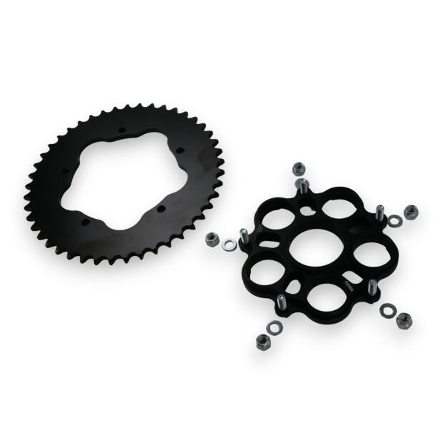 Kettenradset mit Kettenrad Z.45 Adapter für Ducati Biposto/Monoposto/Multistrada/Strada/Senna/Hypermotard/Hyperstrada/Monster/Multistrada/Portedefolio/Streetfighter