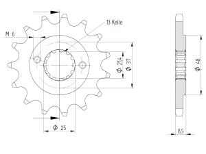 Ritzel Z.15 für Dinli DL901 902 904 DMX Dinli 450 Spezial DL904 Masai A450