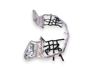 Nerf Bars mit Heel Guards für Yamaha YFM350X Warrior Aluminium poliert – Racing Design & maximaler Halt