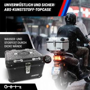 Topcase für Peugeot Sum-Up 125  im robusten 35 Liter Black Aluminium-Design