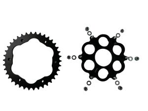 Kettenradset mit Kettenrad Z.38 Adapter für Ducati Biposto/Diavel/Monoposto/Multistrada/Strada/Monster/Panigale/Streetfighter