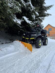 Schneeschild Metall Quad ATV UTV 150cm breit gelb B-Ware