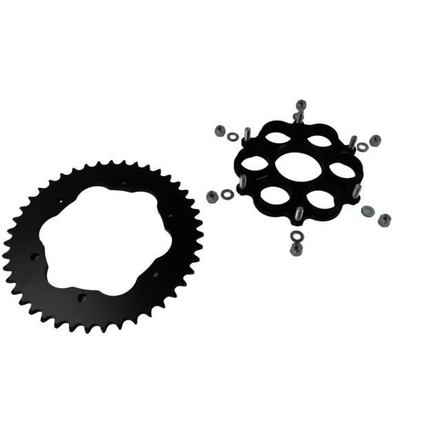 Kettenradset mit Kettenrad Z.43 Adapter für Ducati Biposto/Diavel/Monoposto/Strada/Monster/Panigale/Streetfighter