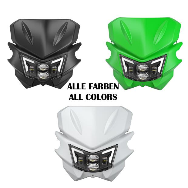 Headlight LED lampshade complete set for Kawasaki/Suzuki Universal