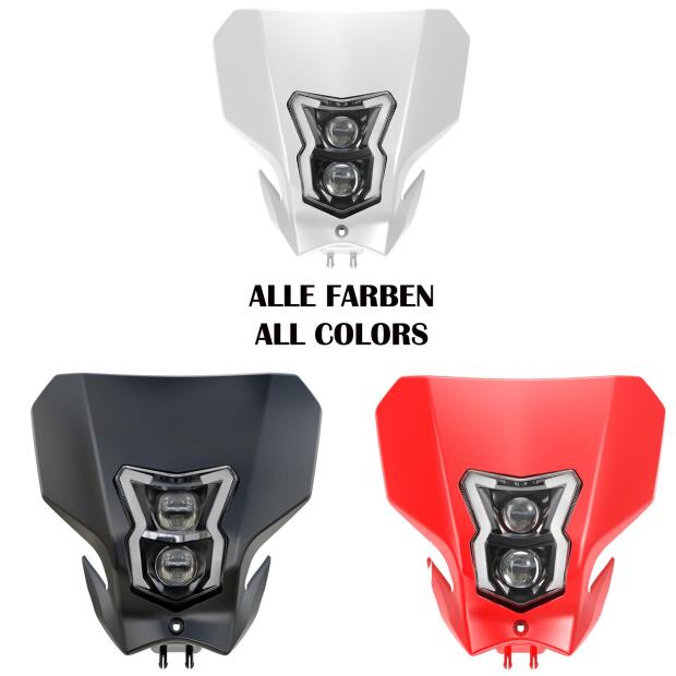 Scheinwerfer LED Lampenschirm Komplettset für Honda CRF 450 L/XR