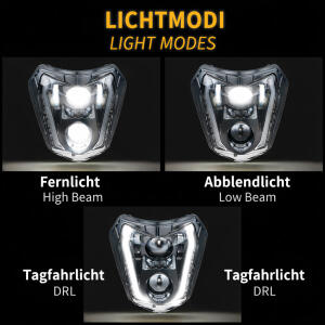 Scheinwerfer LED  für KTM EXC XCW SX SXF SMC-R 125 250 350 450 500 690 17-23