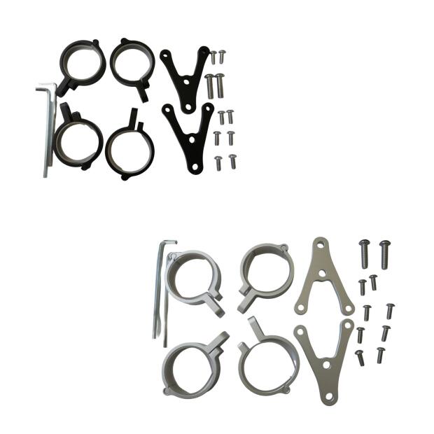 Scheinwerfer Haltesatz 7 Zoll schwarz/silber