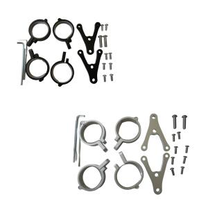 Scheinwerfer Haltesatz 7 Zoll schwarz/silber