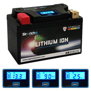 Batterie Lithium-Ionen HJP14B-FP-LCD 12V / 48Wh 240A für Ducati Honda Kawasaki Yamaha Suzuki usw