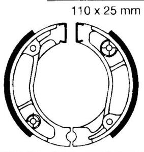 Bremsbacken für Honda C CB CG CLR CR CRF MT MB MTX MBX NX XL XR TLR