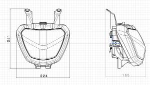 LED headlight for Yamaha MT-07 FZ07 14-17