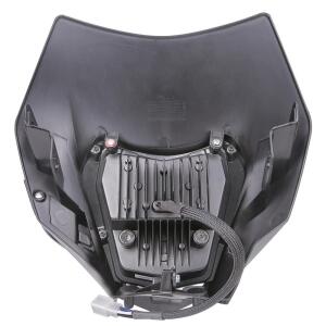 Scheinwerfer LED Lampenschirm Komplettset für KTM EXC 250/350/450/500 Bj17-21 Schwarz
