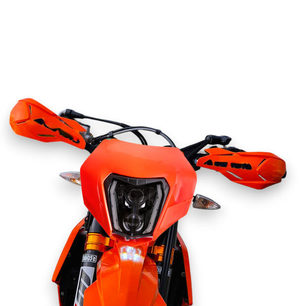 Lichtmaske mit LED Scheinwerfer für KTM EXC 250/350/450/500 Bj17-21 Orange