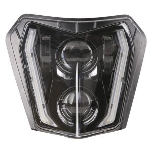 Lichtmaske mit LED Scheinwerfer für KTM EXC 250/350/450/500 Bj17-21 Orange