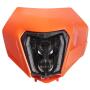 Lichtmaske mit LED Scheinwerfer für KTM EXC 250/350/450/500 Bj17-21 Orange