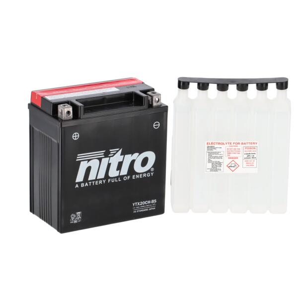 Batterie NITRO NTX20CH-BS 12V 18ah AGM offen mit Säurepack HP