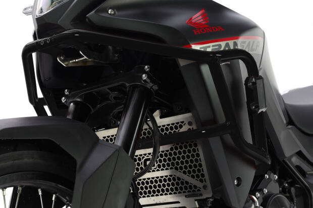 Crash bar aluminum for Honda XL 750 Transalp year 23 matt black compatible with OEM underrun protection